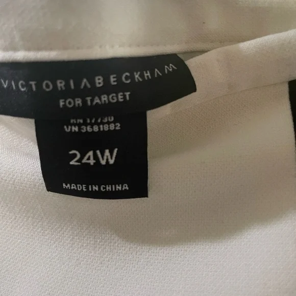 Victoria Beckham For Target Black White Stripe Scallop Hem Midi Skirt - Picture 4 of 4